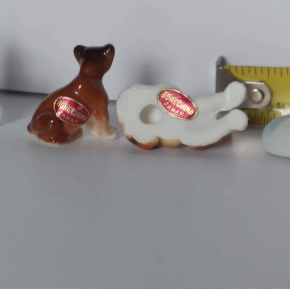 Bone China Japan Vintage Porcelain Cat Figurines Set of 2 + bonus - Picture 2 of 2